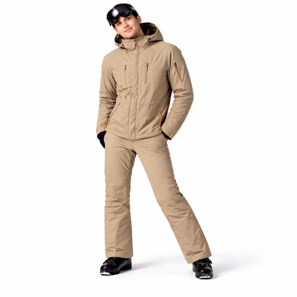 Men's Beige Ski Jacket & Trousers