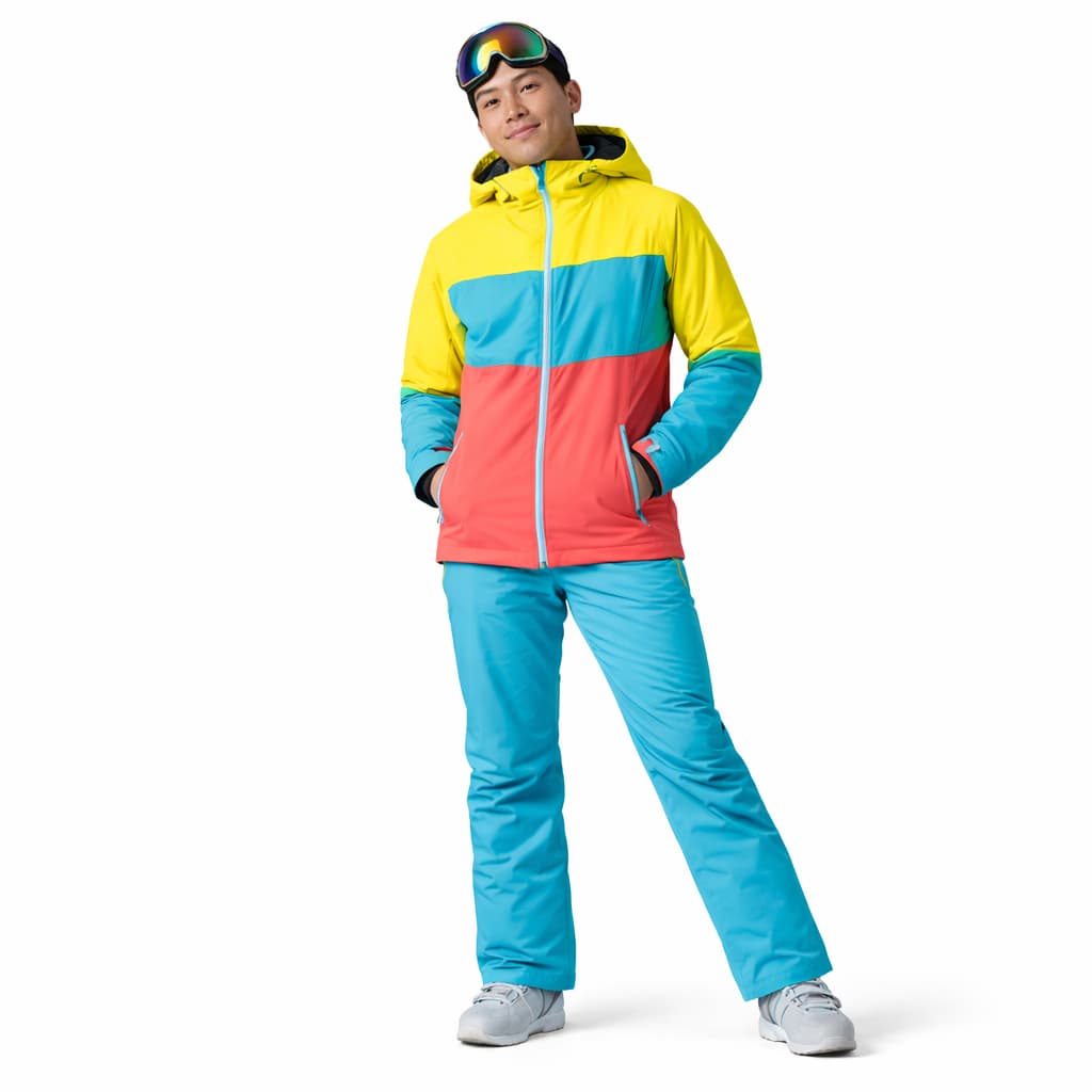 Men's Multicolour Ski Jacket & Trousers