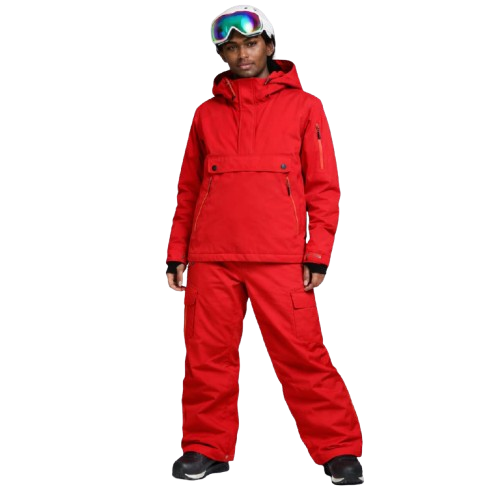 Men’s Red Anorak Snowboard Jacket & Trousers