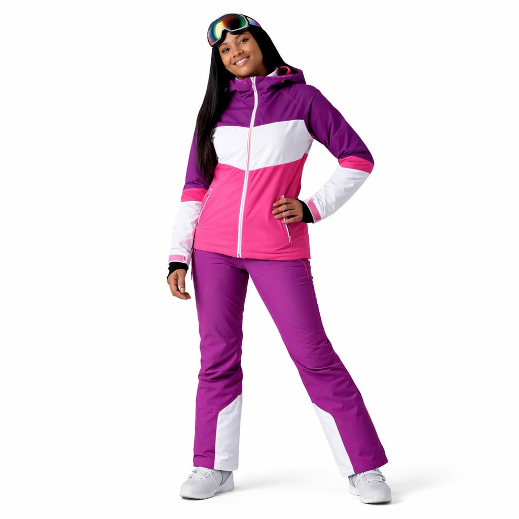 Women's Purple & Pink Ski Jacket & Trousers